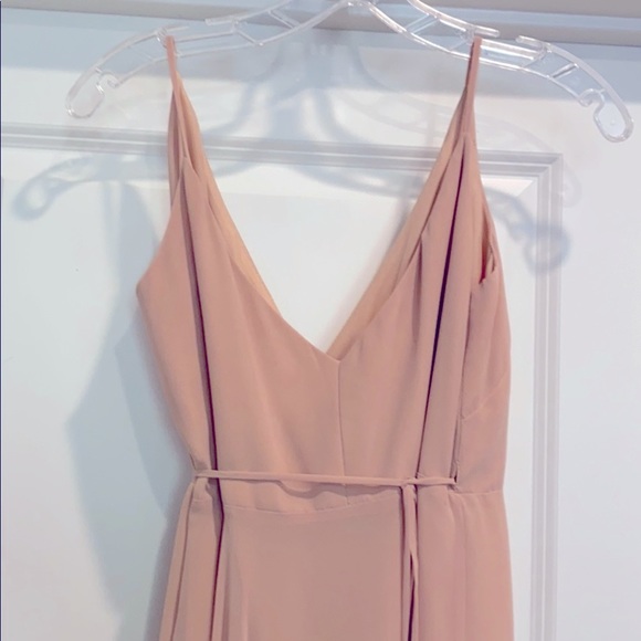 Jenny Yoo Bridesmaids wrap dress, blush - Picture 5 of 10